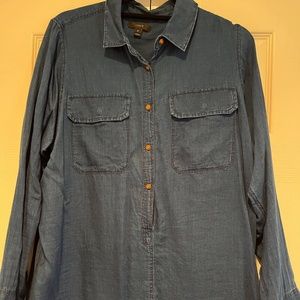 J. Crew Blue Poplin Shirt sz 12